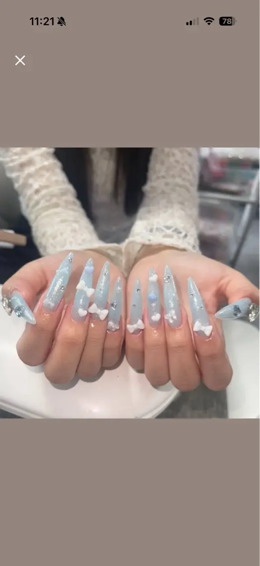 ネイル アートネイル ボルドー フレンチネイル ジェルネイル 氷ネイル・うるうるネイル ハンドネイル Julie Nail Rinのネイルデザイン