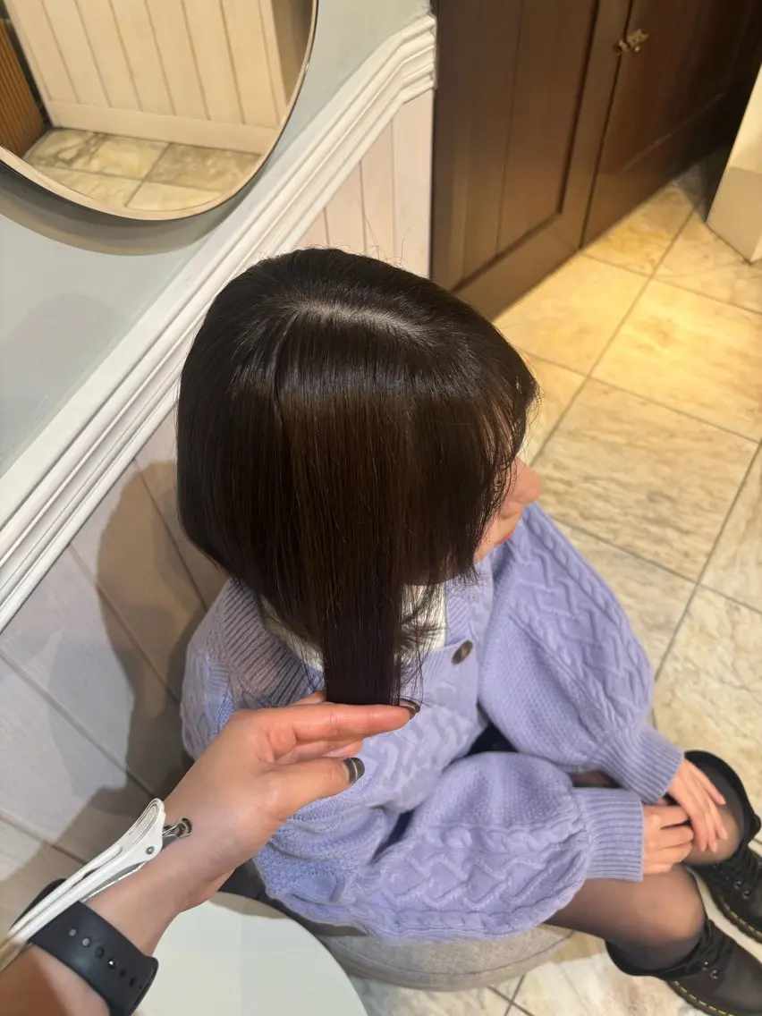 カラー ショコラグレージュ グレージュ Lidee anonのヘアスタイル