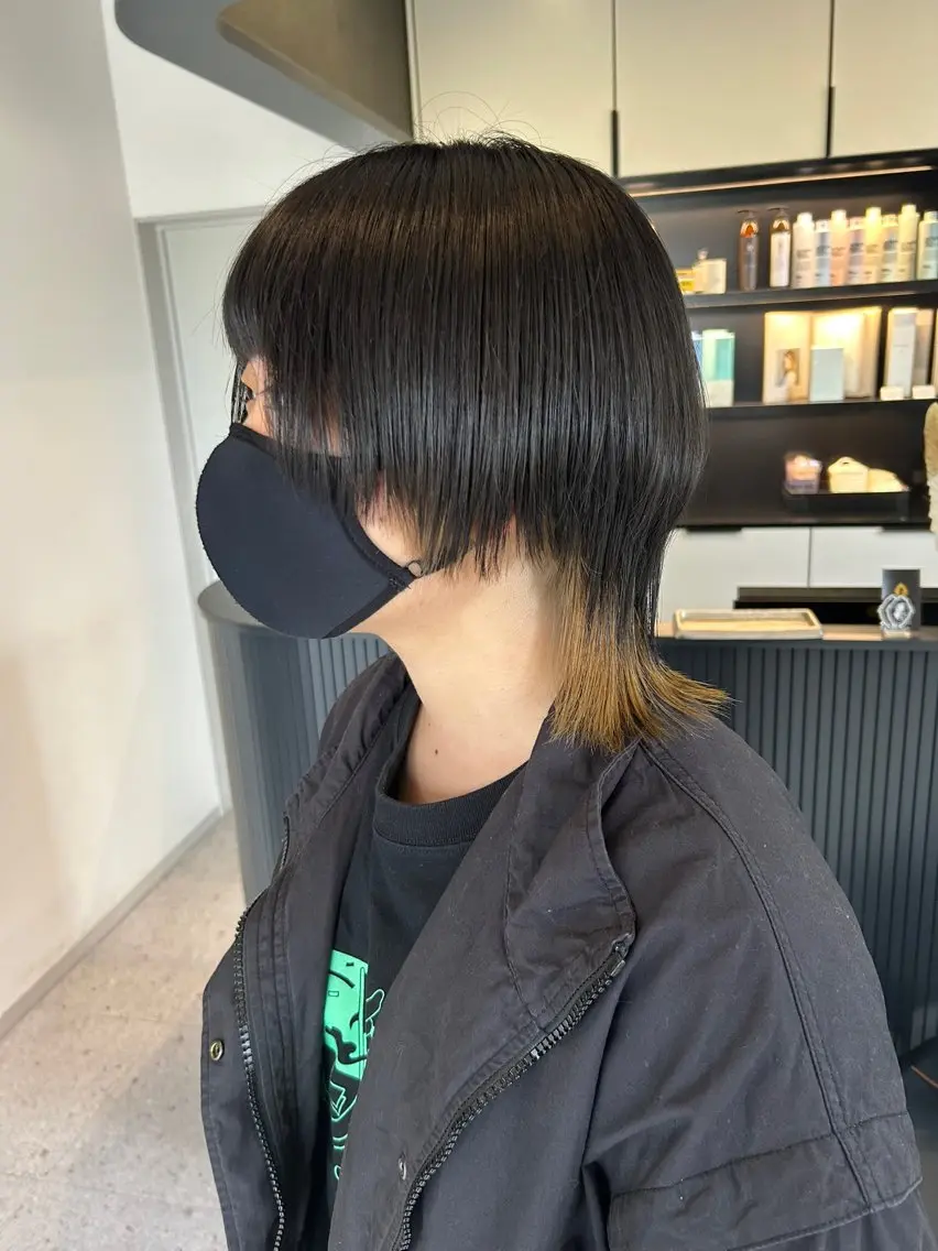 ミディアム カラー カット ヘアカラー トリートメント SHIINA シイナのヘアスタイル