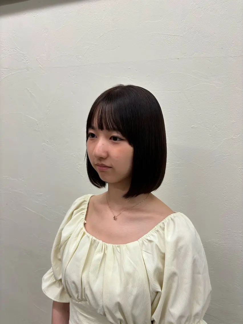 ミディアム 結べるレイヤーカット /カラー/あさかのヘアスタイル
