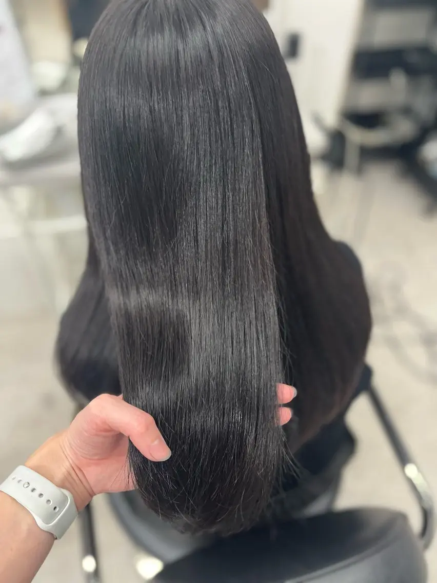 セミロング カラー グレージュ バイオレットカラー バイオレットグレージュ 🫧ぷる艶カラー🫧 Yuubi🦩のヘアスタイル