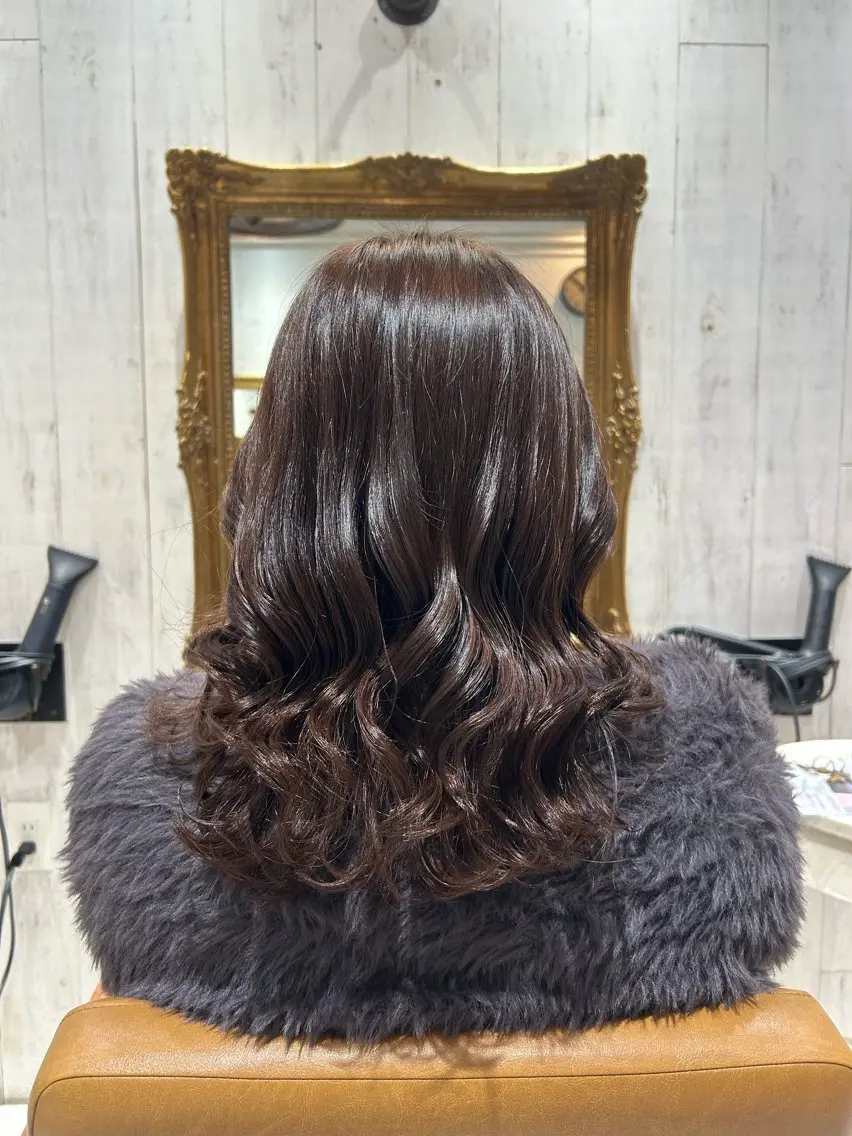 ミディアム ヘアカラー re view 日和のヘアスタイル