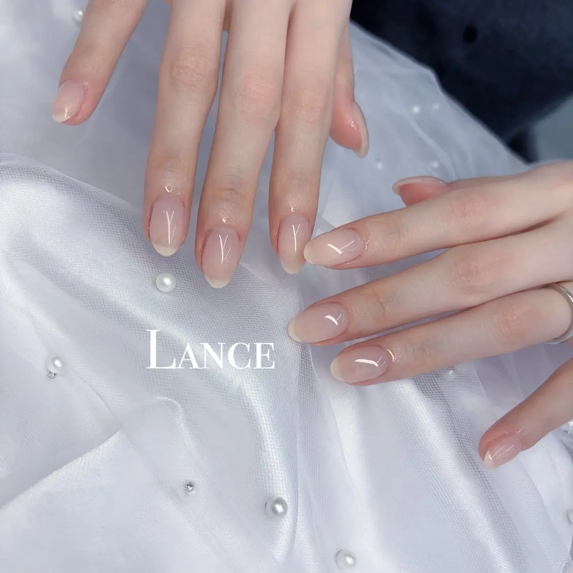 ネイル オーロラネイル フットネイル フレンチネイル ガラスフレンチ 氷ネイル・うるうるネイル ハンドネイル Lance nailのネイルデザイン