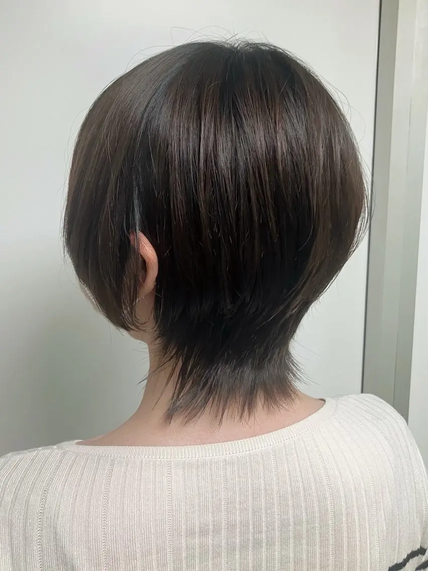 ショート ショートボブ ボブ レイヤーカット 似合わせカット ショートヘア fumikaブリーチ /デザインのヘアスタイル
