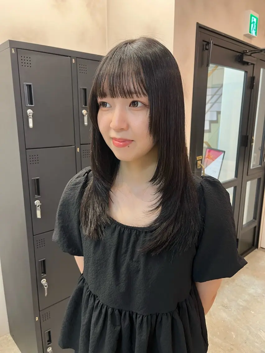 ロング レイヤーカット カット ヘアカラー トリートメント レイヤー/透明感 /長野駅/ひろなのヘアスタイル