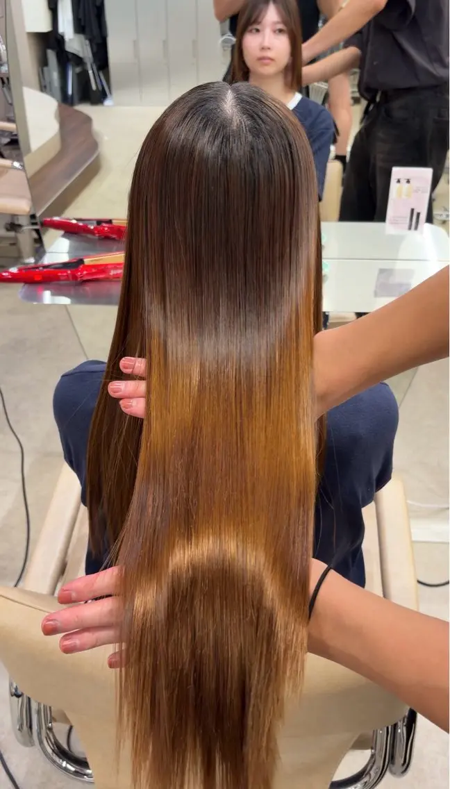 ロング 縮毛矯正 松本 葉南のヘアスタイル