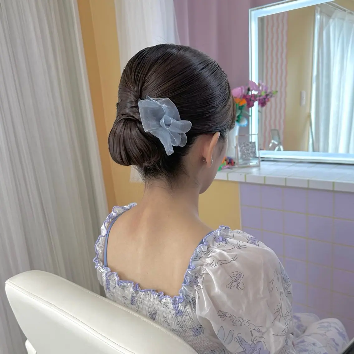 セミロング ヘアアレンジ 浴衣 ヘアセット 美の間 杏寿 ヘアセットサロンのヘアスタイル