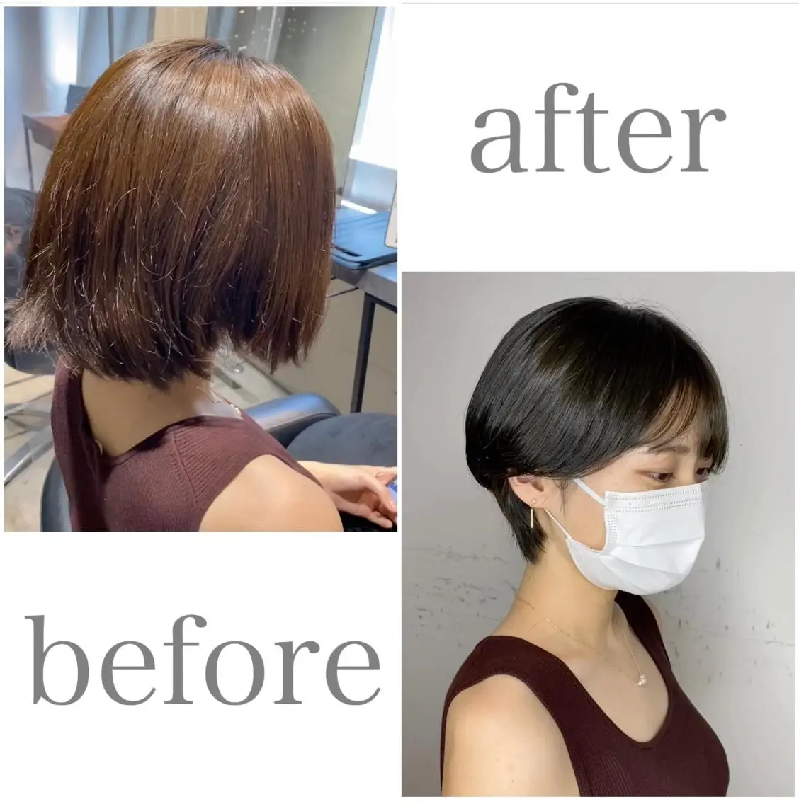 ショート カラー カット ヘアカラー トリートメント 髪質改善🌈縮毛矯正 荻原　達矢のヘアスタイル