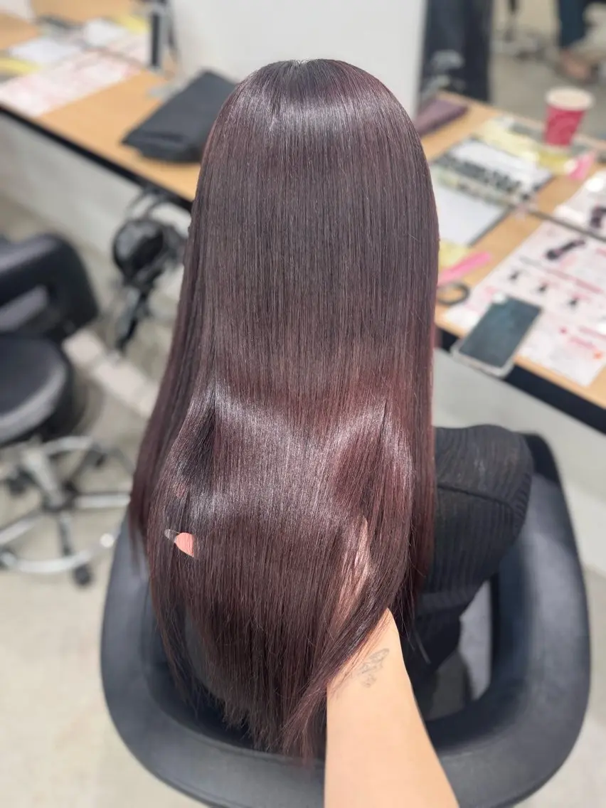 セミロング カラー ヘアアレンジ ヘアカラー トリートメント ヘッドスパ ヘアセット 🤍淡色ピンク&ラベ ンダーYUKI🤍のヘアスタイル