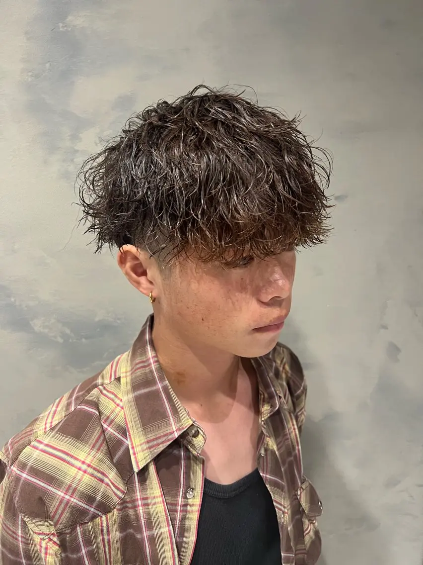 ショート カット パーマ バレイヤージュ職人 🔥代表YU-SHIのヘアスタイル