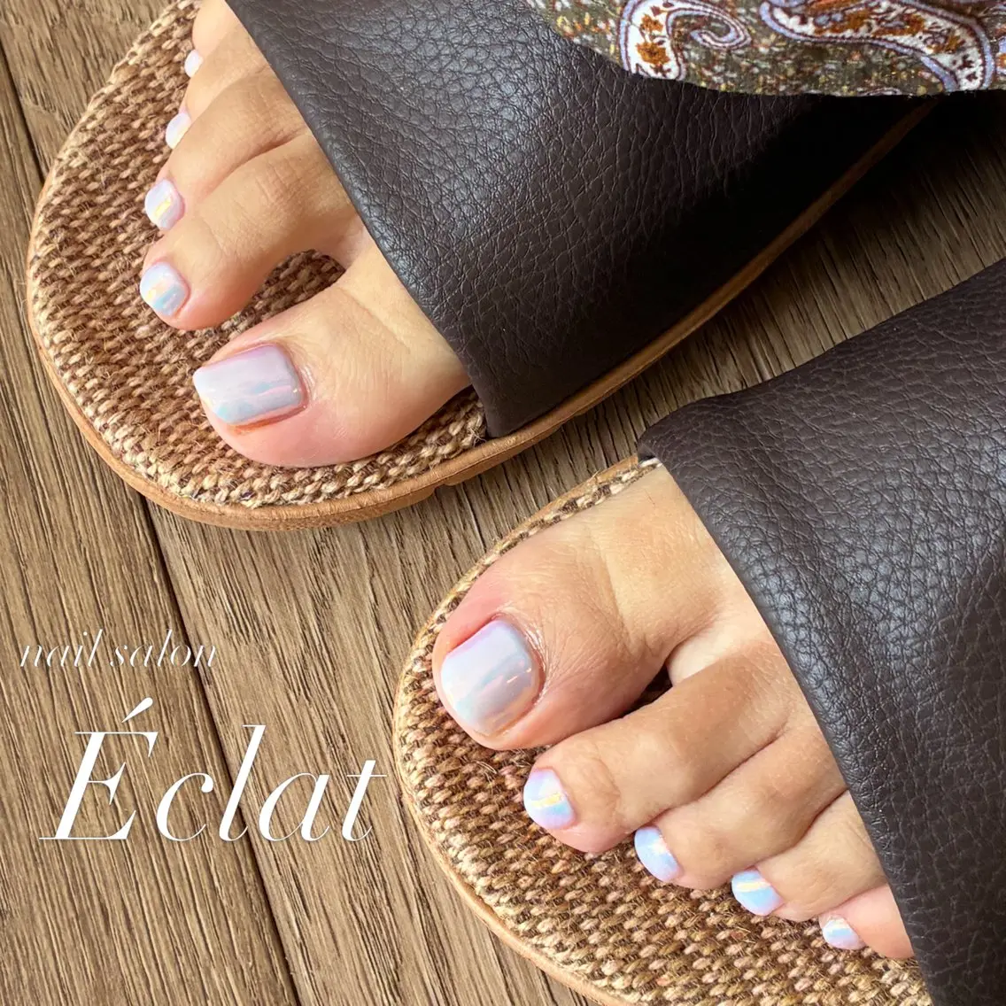 ネイル アートネイル オーロラネイル フットネイル シンプルネイル ハンドネイル nail salon Éclatのネイルデザイン