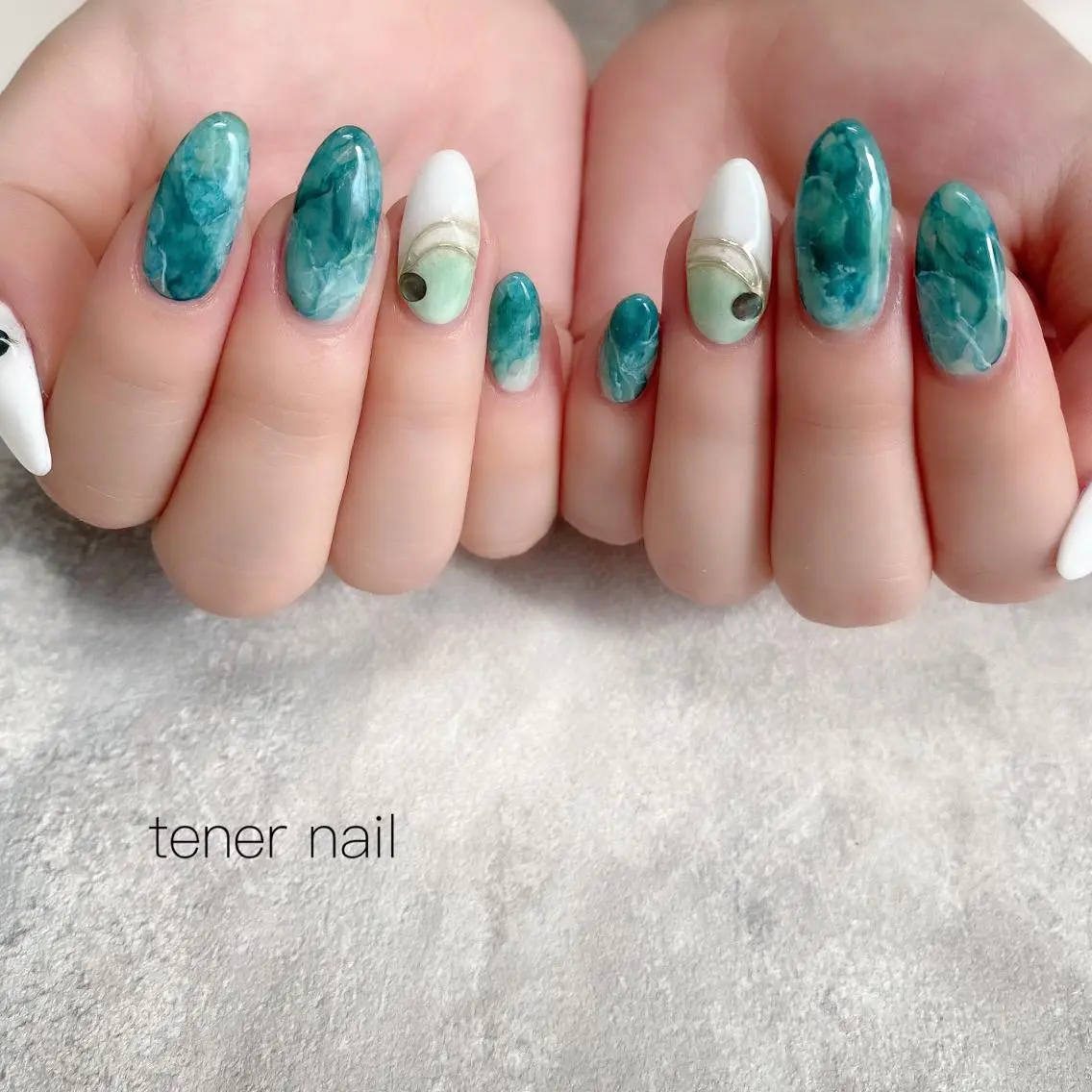 ネイル 大理石ネイル(マーブル) テネルネイル tener nailのネイルデザイン