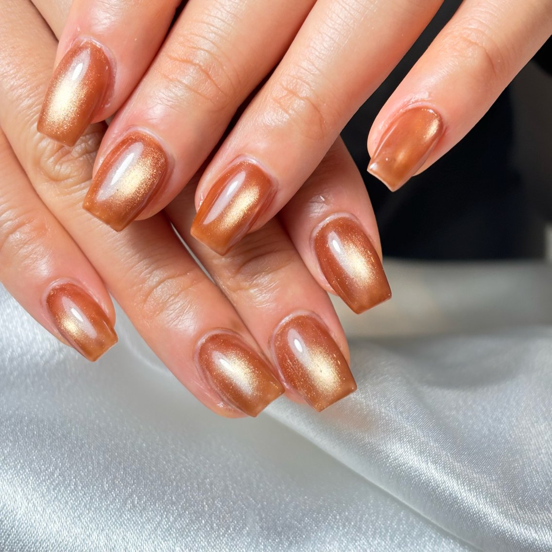 ネイル 桜ネイル 長さ出し フレンチネイル 韓国ネイル マグネットネイル ハンドネイル Kiwami nailsalonのネイルデザイン