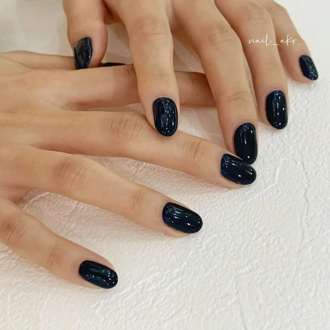 ネイル ネイビー ハンドネイル nailAVANCE akariのネイルデザイン