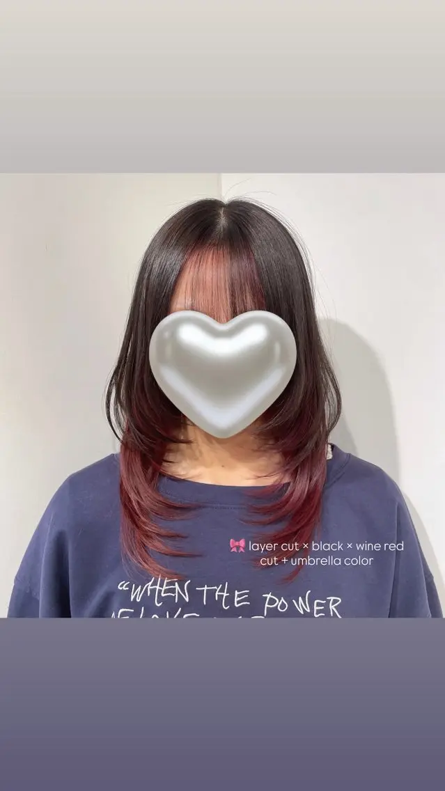 セミロング カット ヘアカラー トリートメント レイヤー🩵オリーブ /透明感/Miuのヘアスタイル