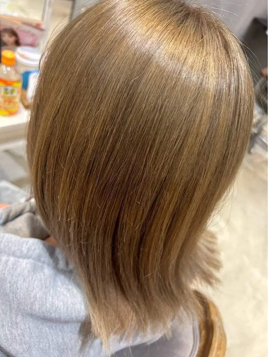 ミディアム カラー ブリーチ 水田 芹七のヘアスタイル