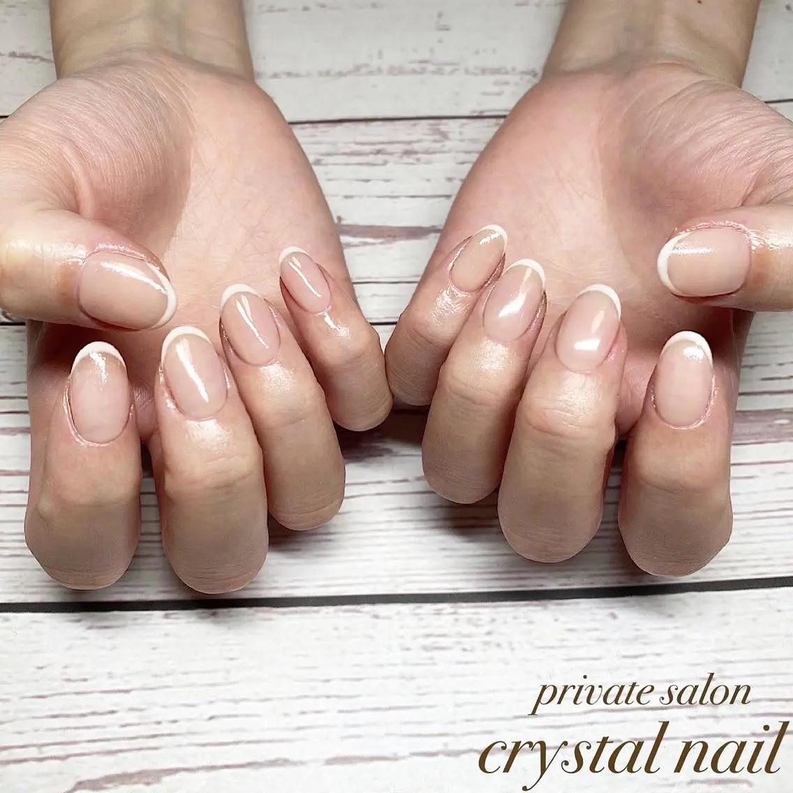 ネイル フレンチネイル Crystal Nailのネイルデザイン