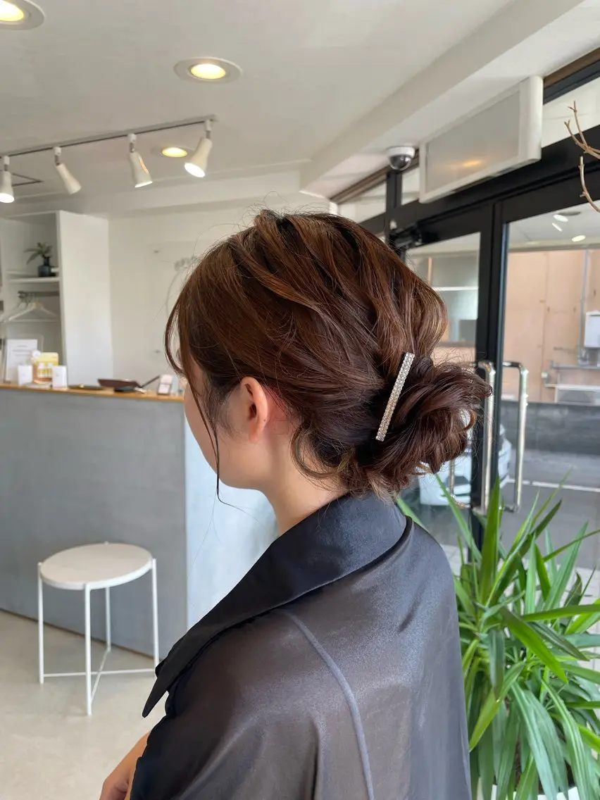 ロング ヨシンモリ 浴衣 前川 瑞希のヘアスタイル