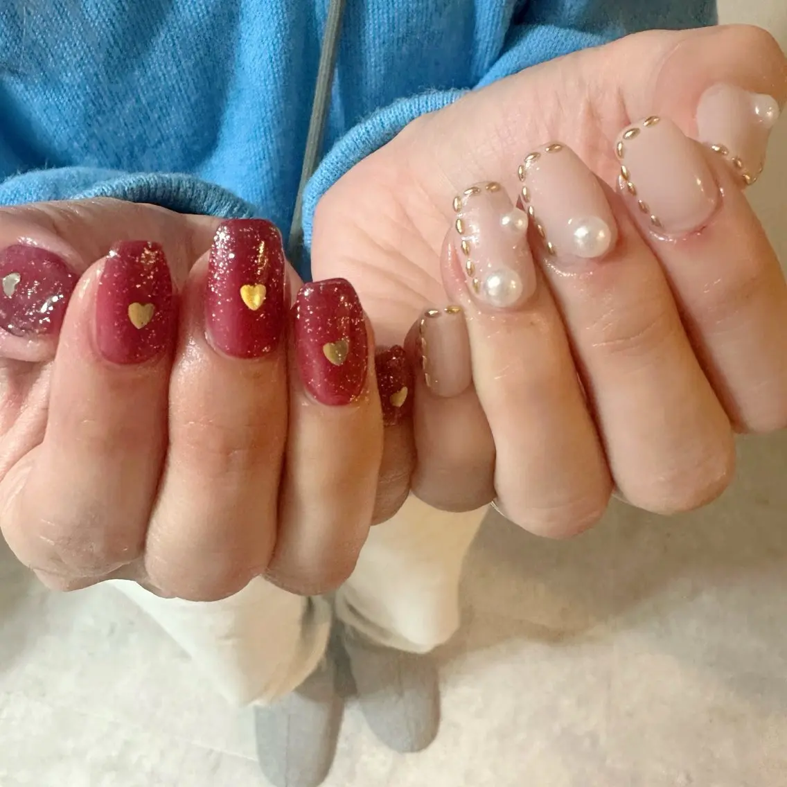 ネイル クリアネイル ハート 氷ネイル・うるうるネイル 韓国ネイル ニュアンスネイル 🪞KAPE NAIL 🪞のネイルデザイン