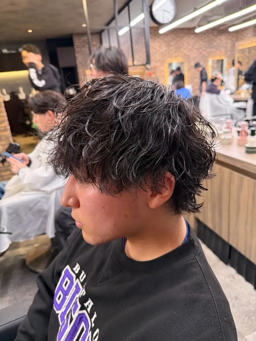 ショート カラー パーマ ヘアアレンジ メンズ キッズ メンズパーマ 小顔カット ニュアンスパーマ メンズ特化/カラー /せなのヘアスタイル
