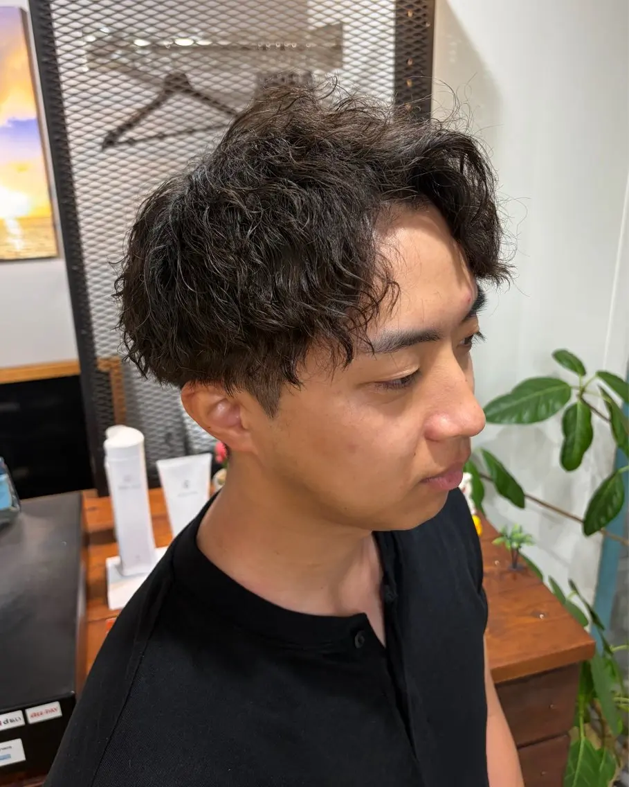 メンズ カット パーマ 永吉 琉海のヘアスタイル