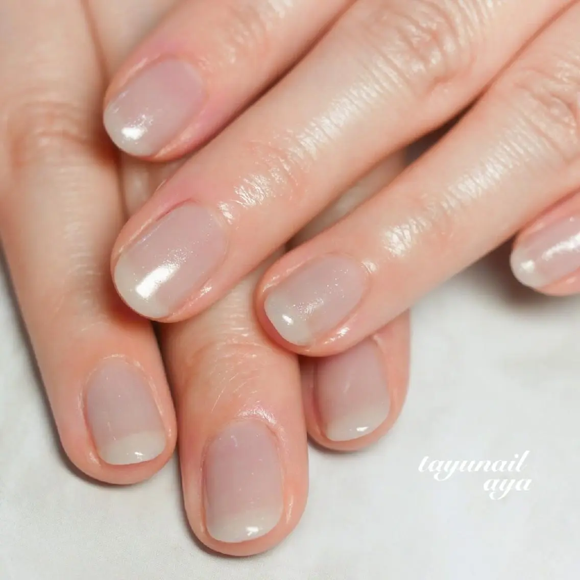 ネイル ブルー ジェルネイル ワンカラーネイル パラジェル 冬ネイル ネイルサロン 【たゆnail】のネイルデザイン