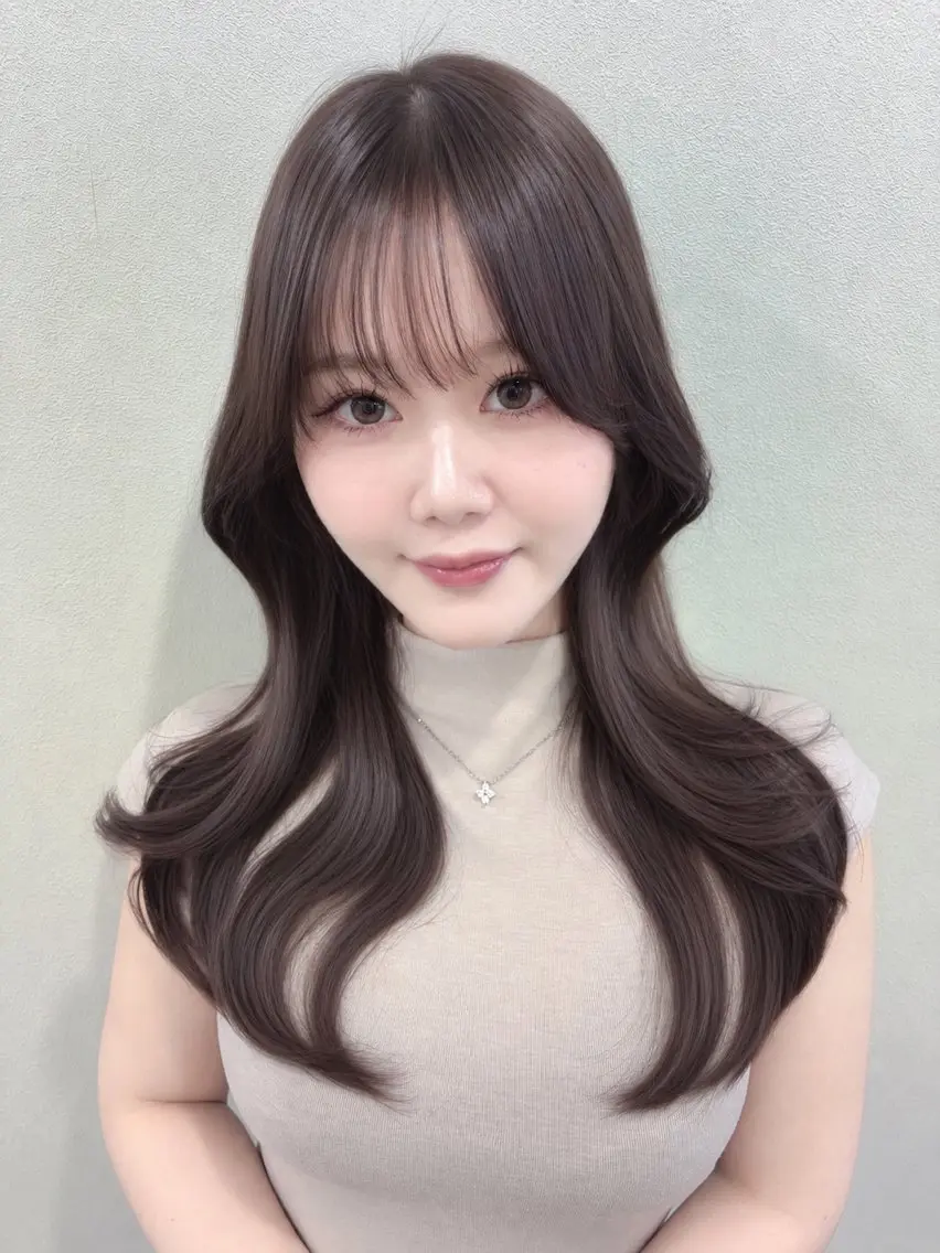 セミロング カット ヘアカラー トリートメント maya🇰🇷韓国 レイヤー/顔まわりのヘアスタイル