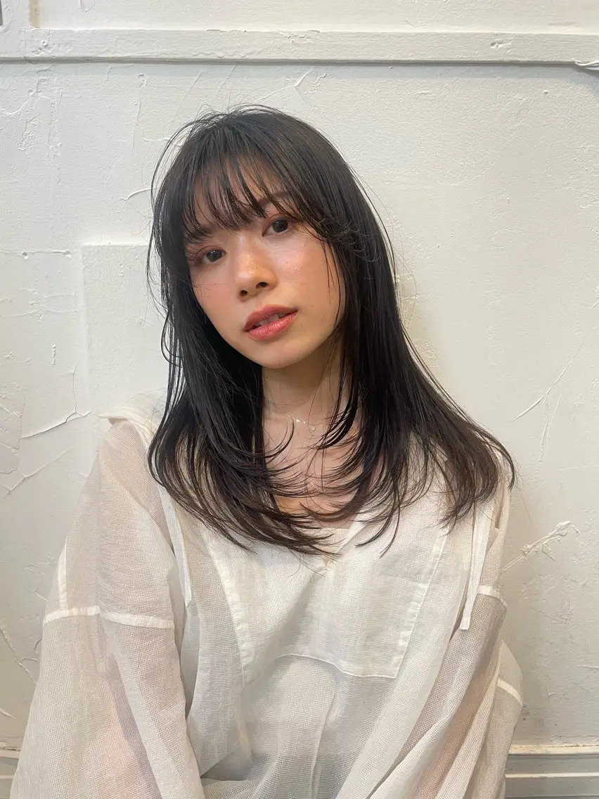 ロング 橘　愛佳/暖色系 レイヤーカットのヘアスタイル