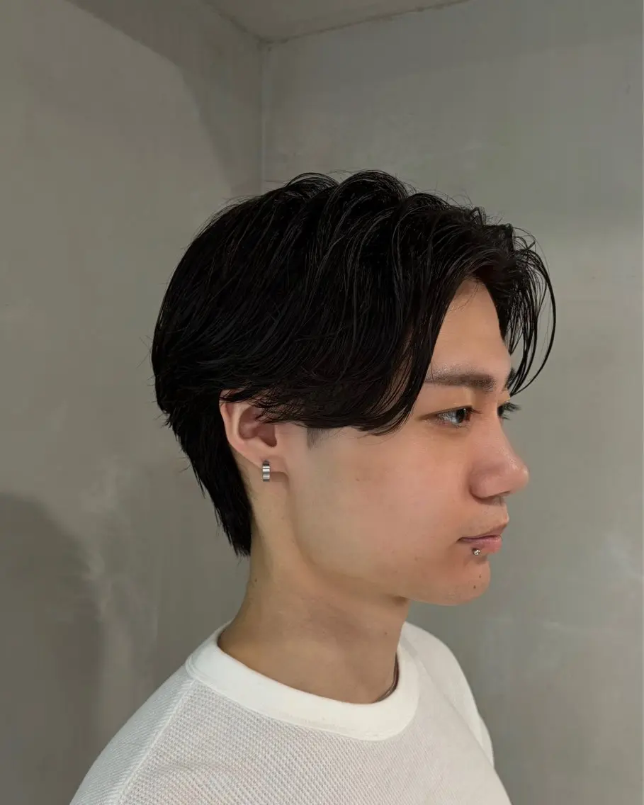 ショート パーマ メンズ センターパート カット パーマ 💈メンズ特化💈 テッペイのヘアスタイル