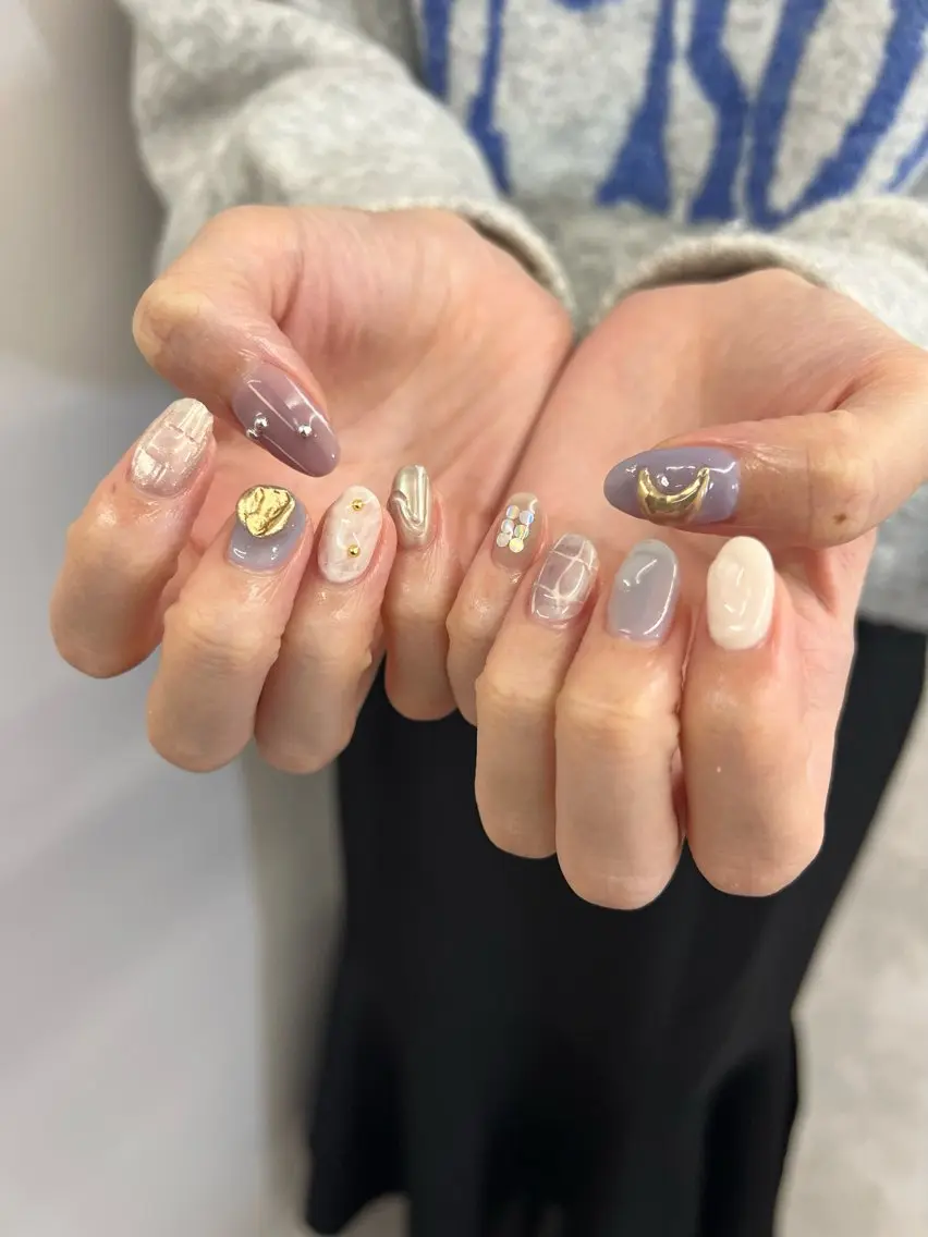 ネイル フレンチネイル ジェルネイル マグネットネイル ニュアンスネイル パラジェル ハンドネイル ハンドケア Bana_ Nailのネイルデザイン