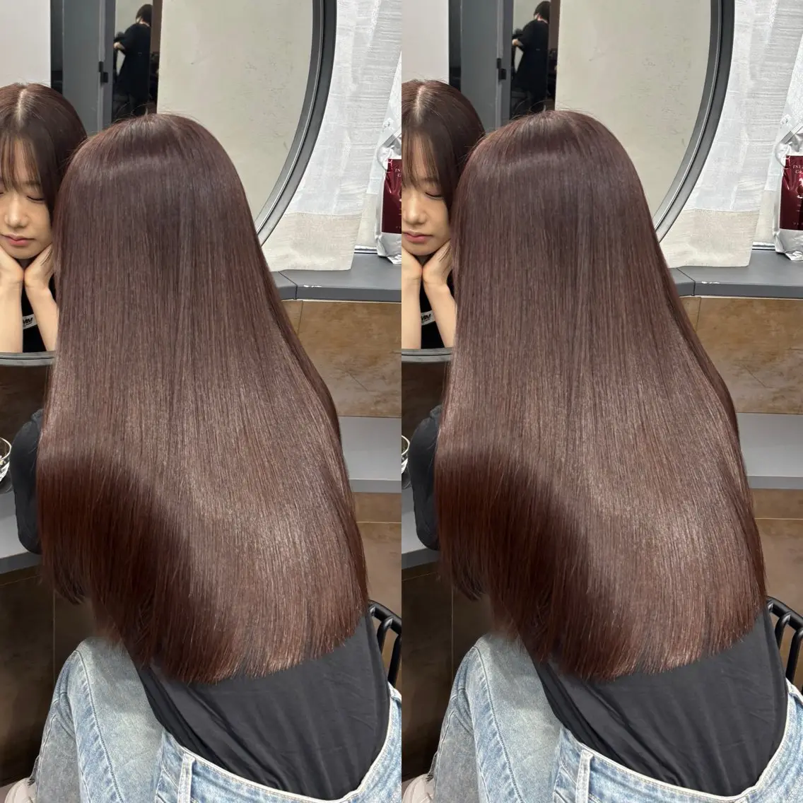 ロング カット ヘアカラー 縮毛矯正 トリートメント 今話題の艶髪矯正 美艶カラー/FUKAのヘアスタイル