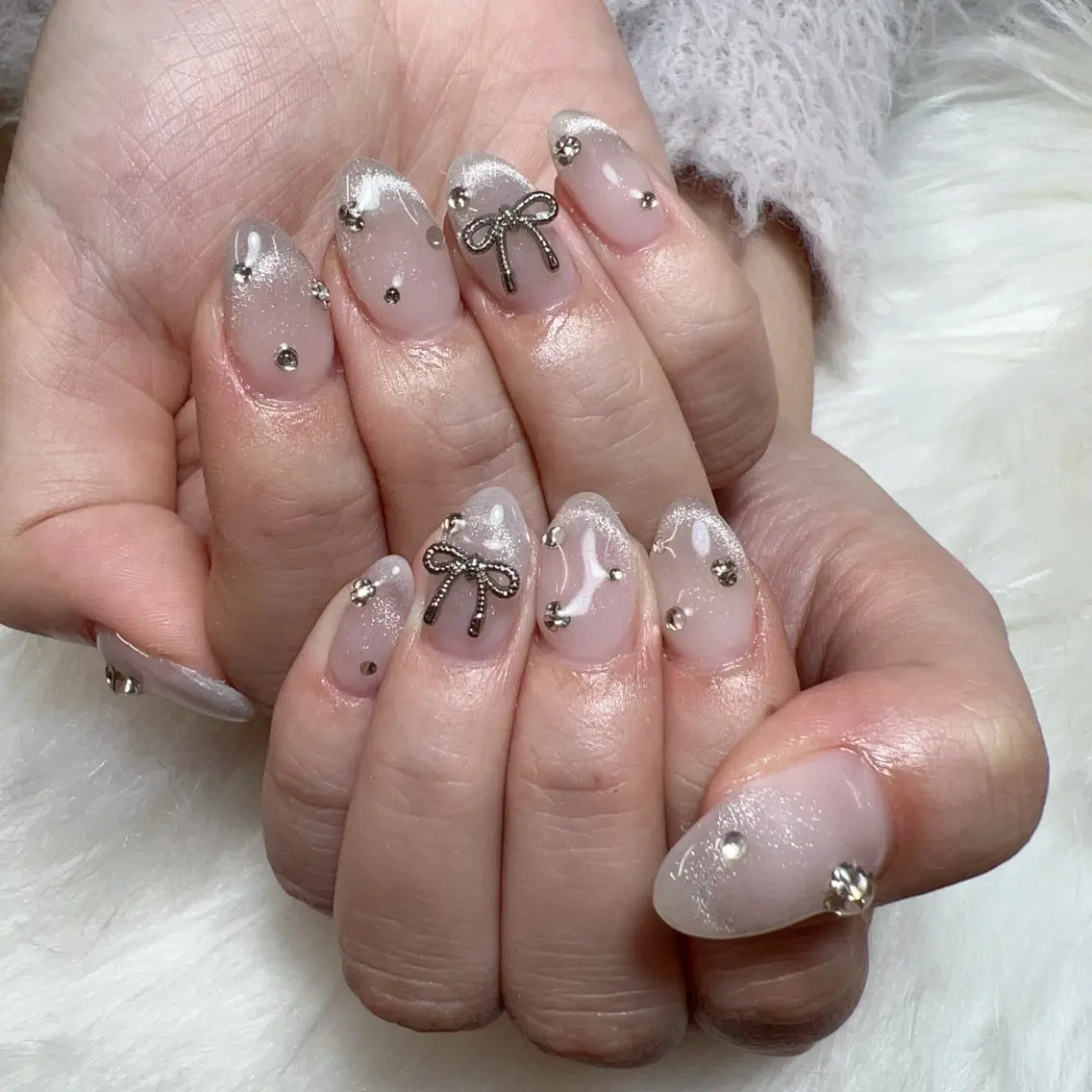 ネイル ハンドネイル 🎀nana🫧 ワンホンネイル🎀のネイルデザイン