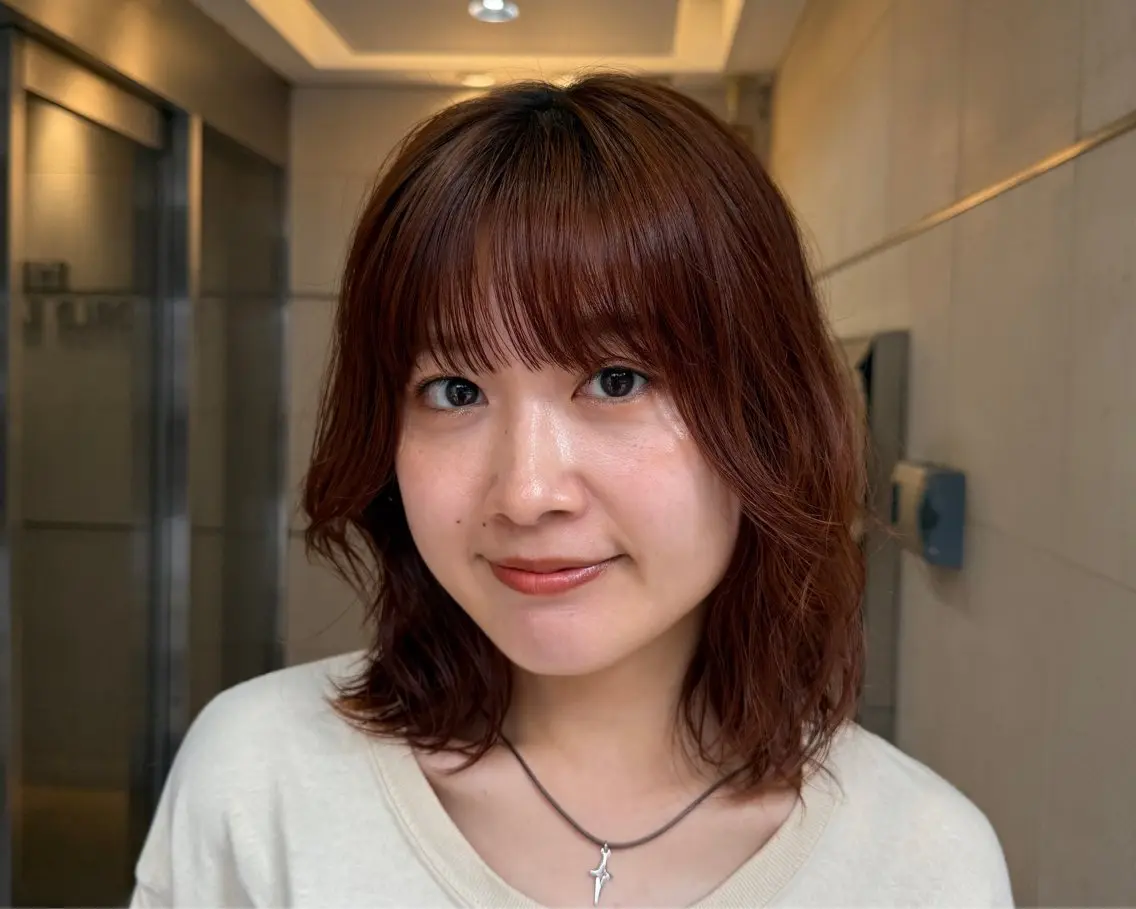 ミディアム カラー ヘアカラー 🐯たいが /艶カラー✨のヘアスタイル