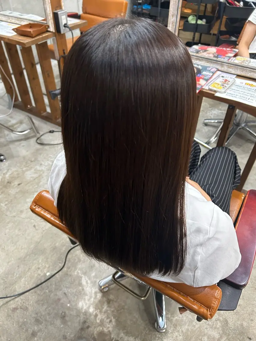 セミロング 縮毛矯正 Trip/ れんなのヘアスタイル