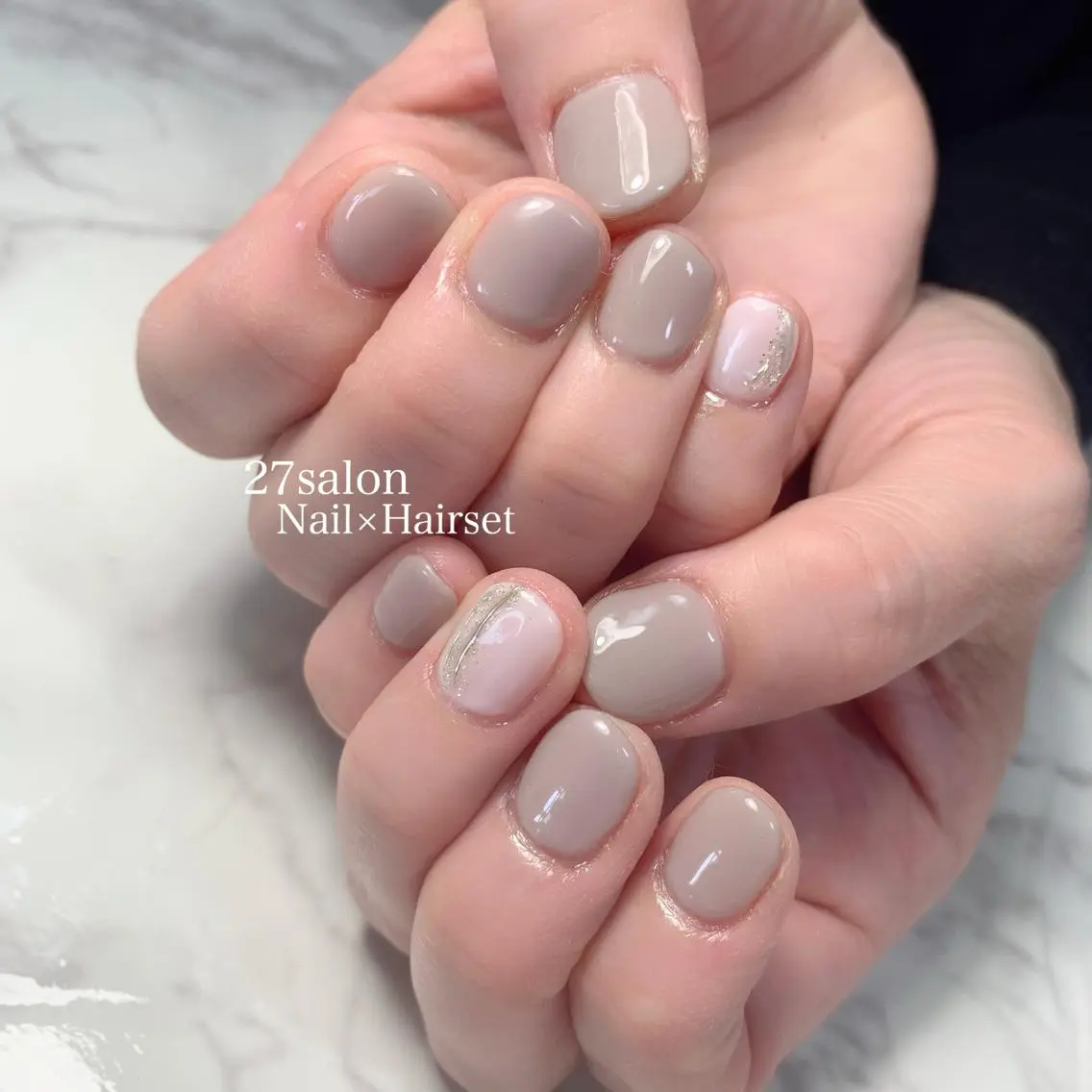 ネイル 入学式 ニュアンスネイル シンプルネイル 春ネイル ハンドネイル 27salon yuinaのネイルデザイン