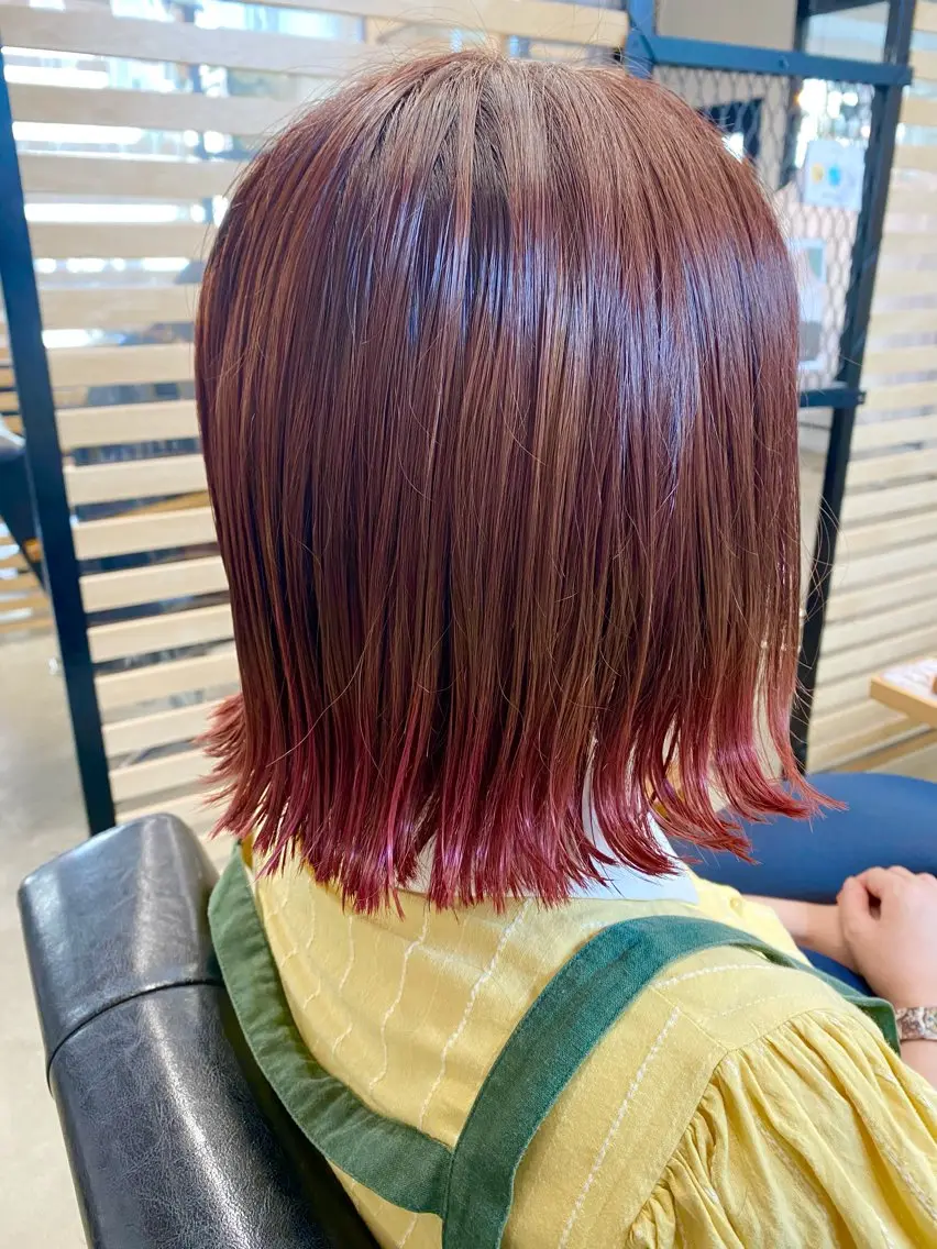 ミディアム カラー グラデーションカラー ピンクカラー 艶髪🌟髪質改善✨ Zinaヤマダ チサのヘアスタイル