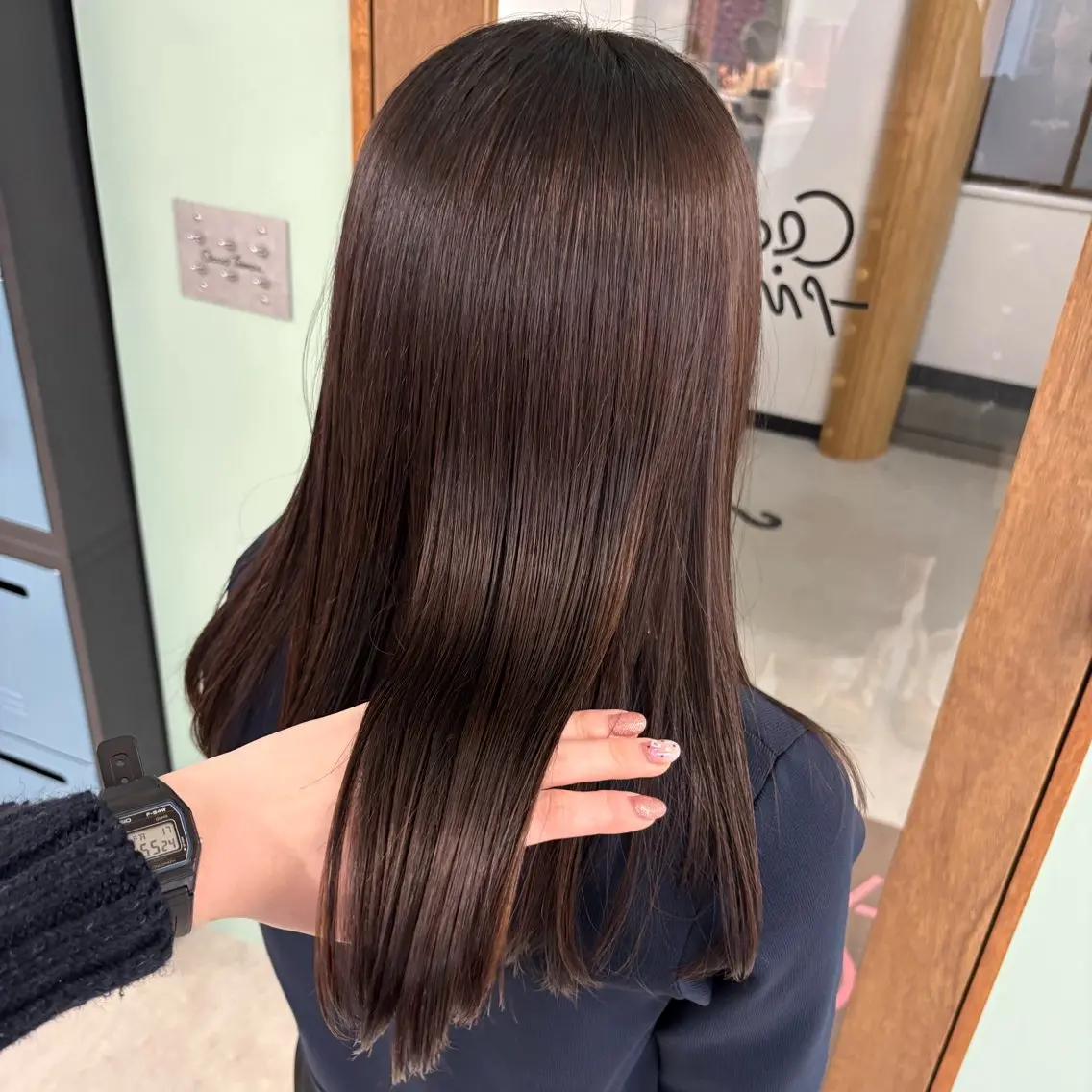 ロング パーマ 縮毛矯正 🎀【透明感カラー 縮毛矯正】さえ🎀のヘアスタイル