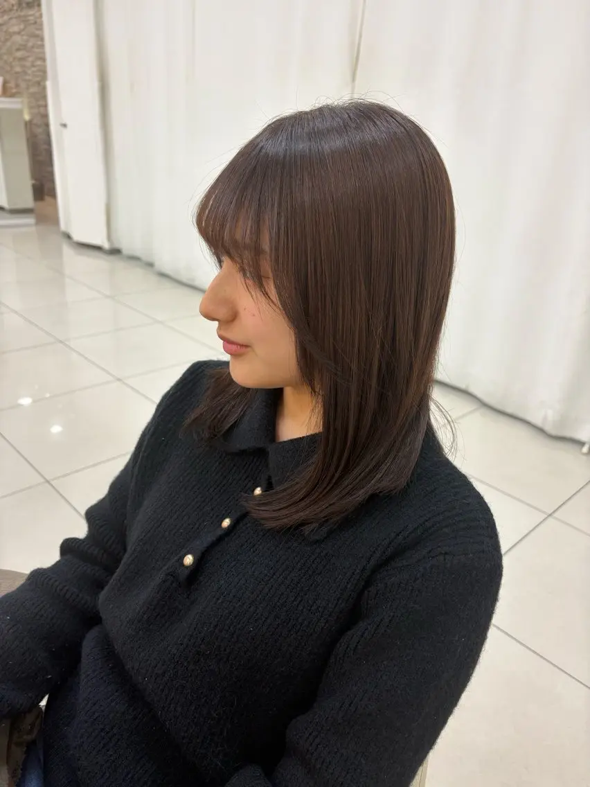 ミディアム カラー keany錦糸町 ハセベユウのヘアスタイル