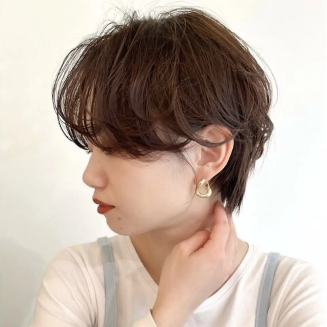 ショート カラー ショートヘア ヘアカラー 透明感カラー/ レイヤー/のりとみのヘアスタイル