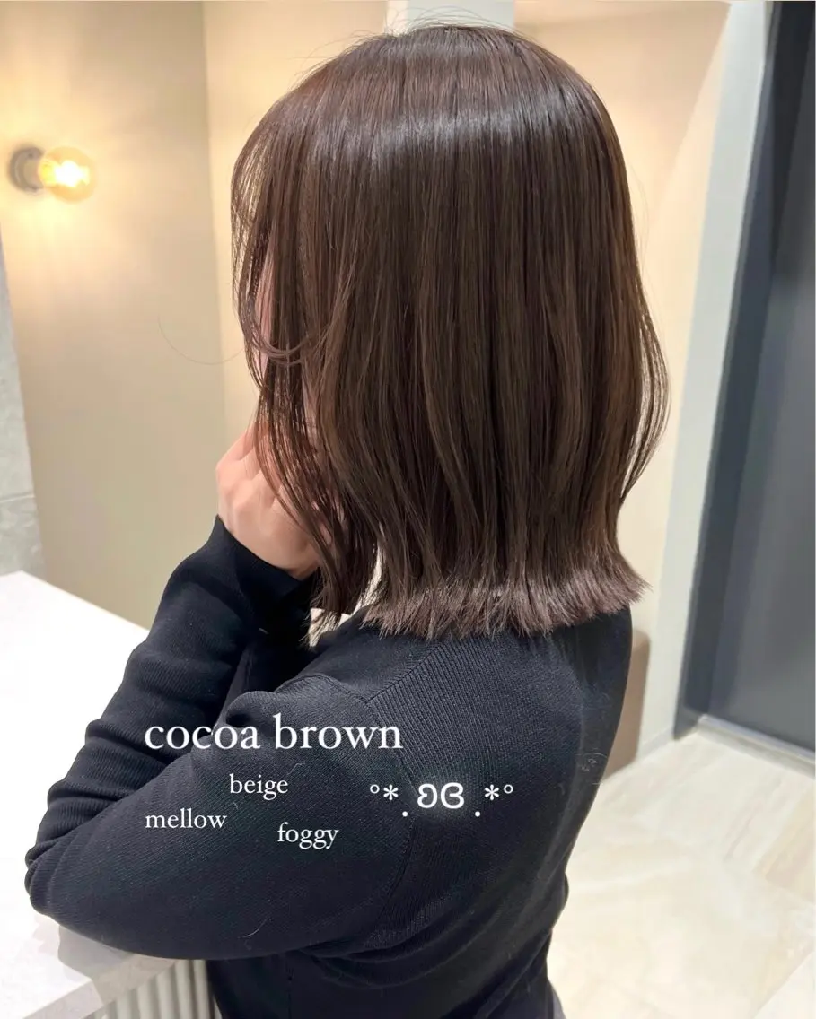 ミディアム カラー 透明感カラー 似合わせカット ヘアカラー トリートメント 赤み消し/透明感 🪽◝✩ 武者春花のヘアスタイル