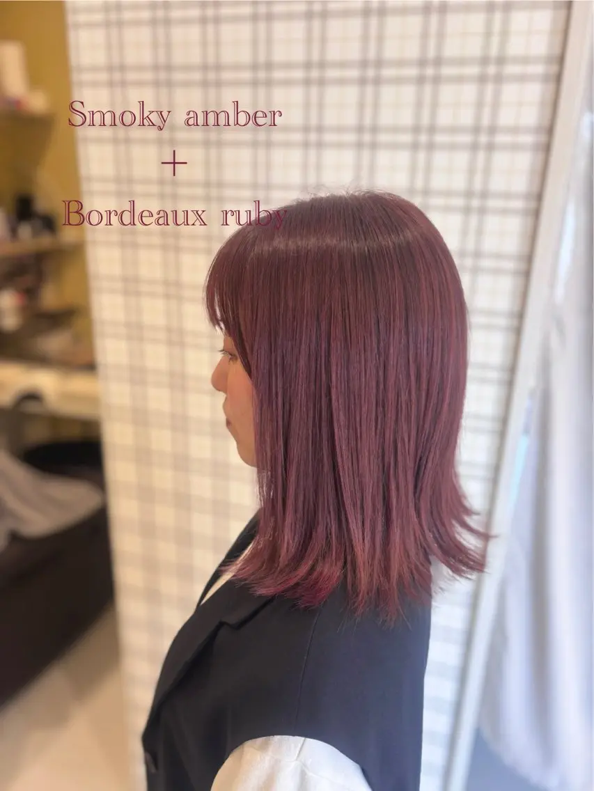 【アイロン仕上げで効果UP⤴︎】髪質補正トリートメントカラー(ロング料金別途)+カット✂︎の写真