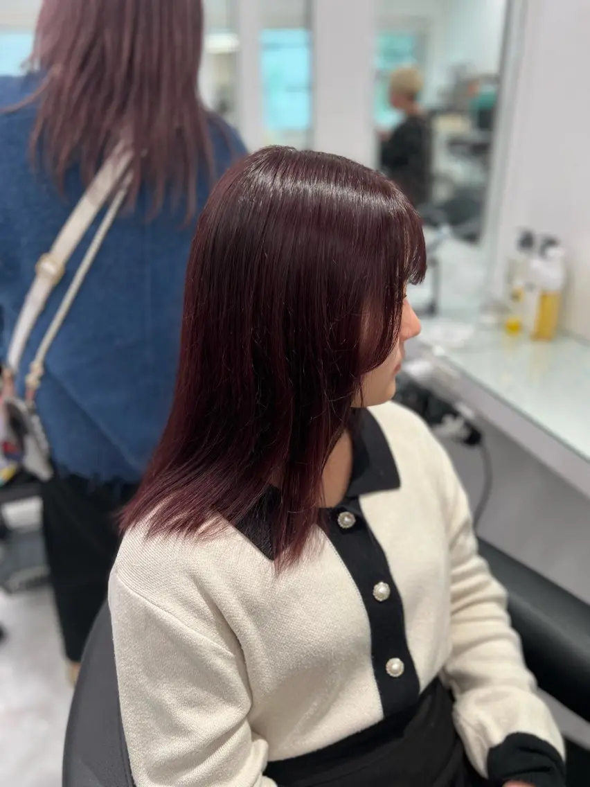 カラー ヘアカラー トリートメント ヘッドスパ ヘアセット ブリーチなし透明感 💗RYOTAのヘアスタイル