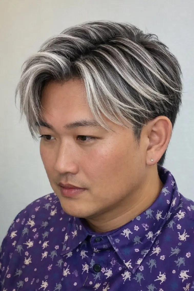 メンズバレイヤージュ+カットの写真