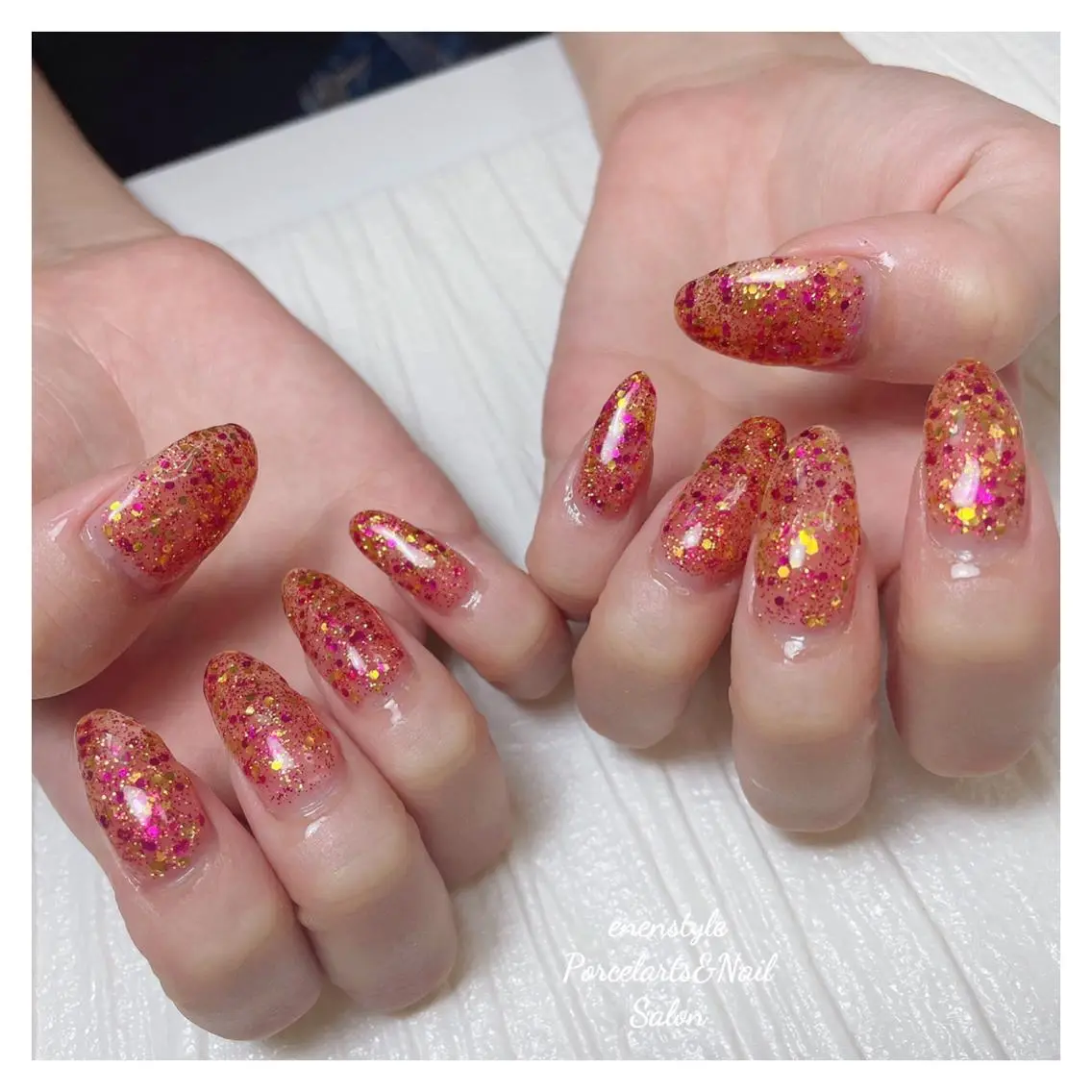 ミディアム ネイル 🐾enen style 🐾のネイルデザイン