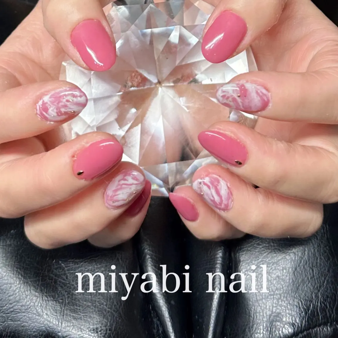 ネイル アートネイル ジェルネイル 持ち込み ニュアンスネイル ピンク ハンドネイル miyabi nail 桂川駅近くのネイルデザイン