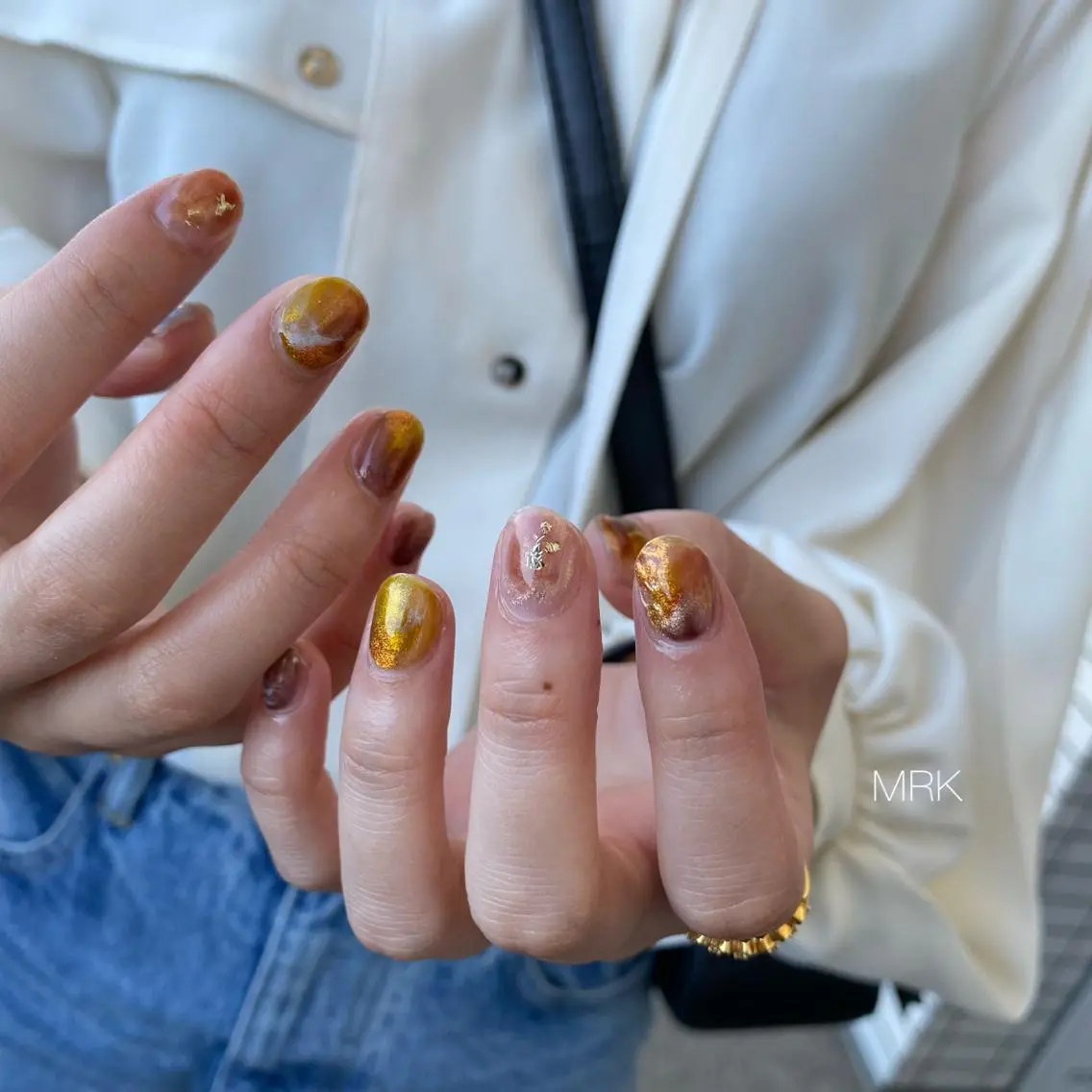 ネイル ミラーネイル ニュアンスネイル MARUKO nailのネイルデザイン