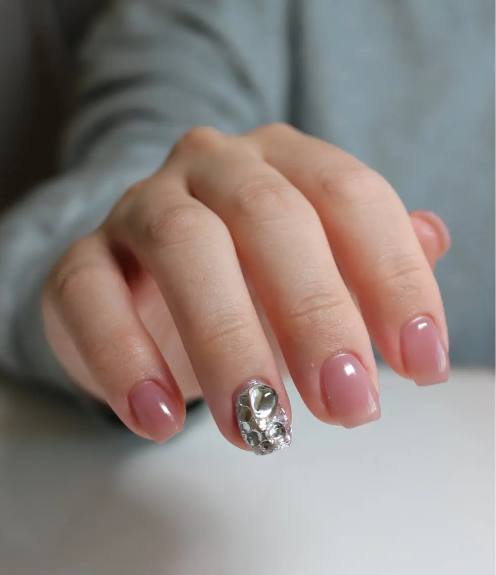 ネイル 韓国ネイル ワンカラーネイル ピンク ワンホンネイル ハンドネイル Baku Nailsのネイルデザイン