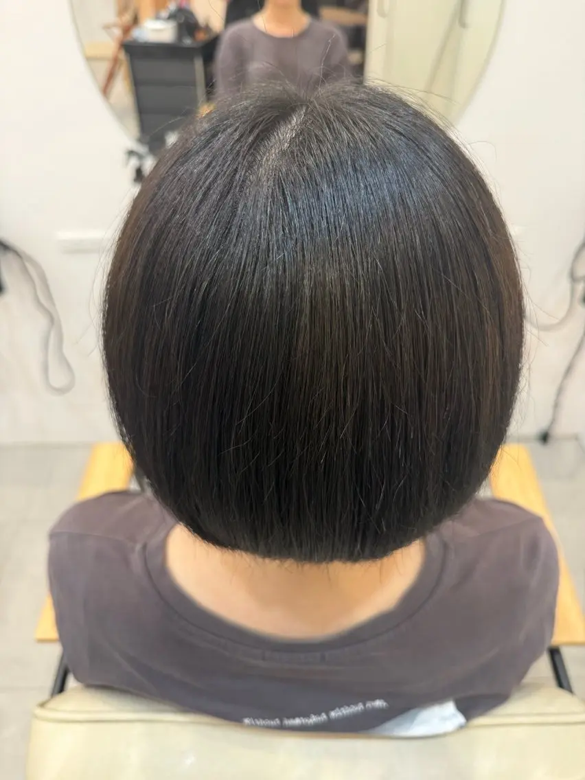 ショート AYANO/ カラー🍭縮毛🌧️のヘアスタイル