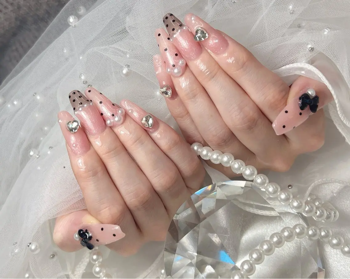 ネイル ドット ハンドネイル bijou nails 蓮のネイルデザイン