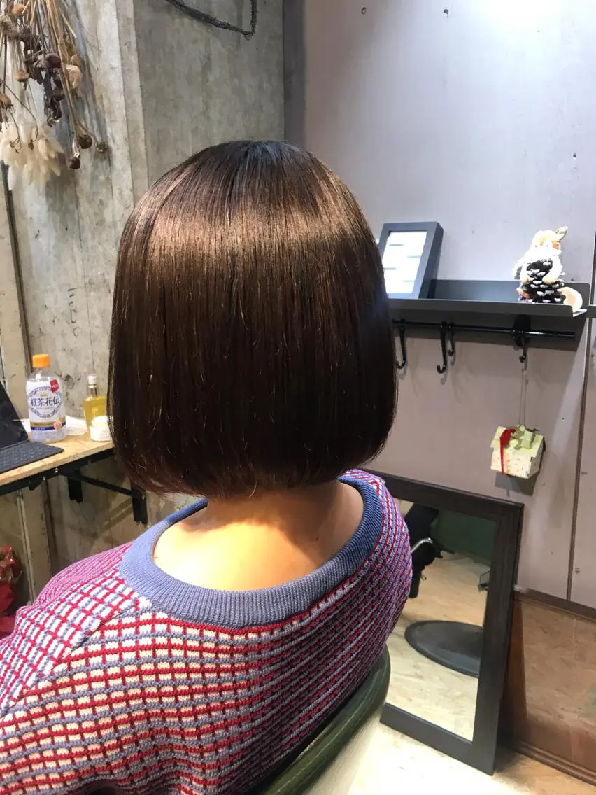 内巻きにはいるカットの写真